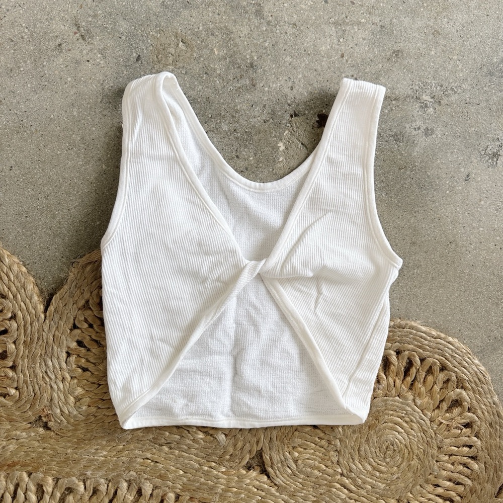 White Twist Tank
